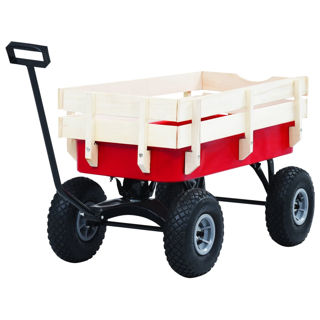 Vidaxl tuinwagen 150 kg rood