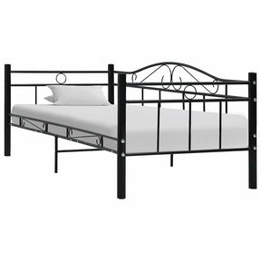 Vidaxl bedbank metaal zwart 90x200 cm