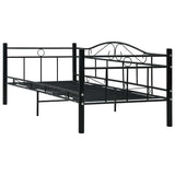Vidaxl bedbank metaal zwart 90x200 cm