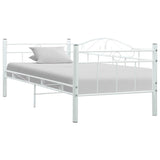 Vidaxl bedbank metaal wit 90x200 cm