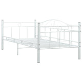 Vidaxl bedbank metaal wit 90x200 cm