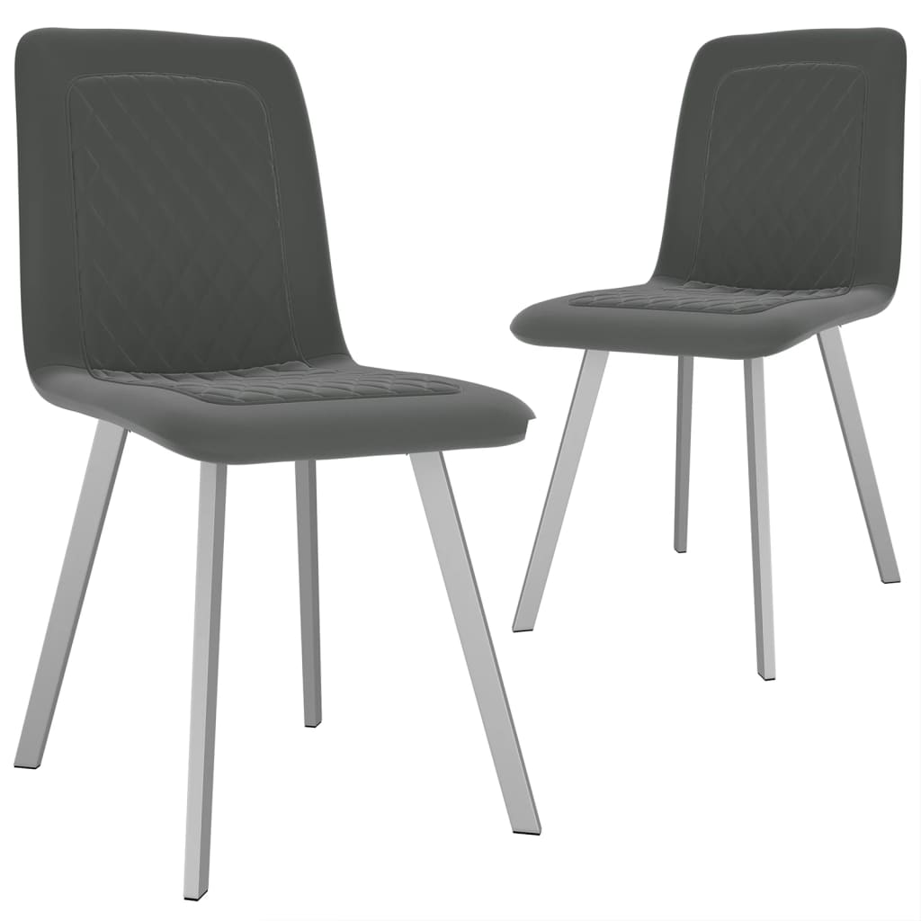 Vidaxl eetkamerstoelen 2 st fluweel grijs