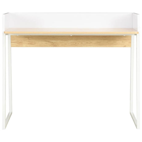 Vidaxl bureau 90x60x88 cm wit en eikenkleurig