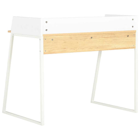 Vidaxl bureau 90x60x88 cm wit en eikenkleurig