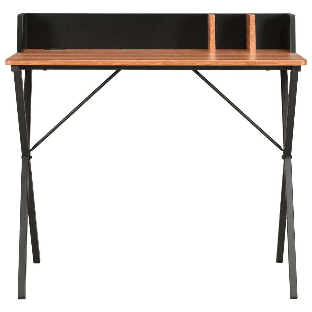 Vidaxl bureau 80x50x84 cm zwart en bruin