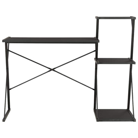 Vidaxl bureau met schap 116x50x93 cm zwart
