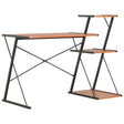 Vidaxl bureau met schap 116x50x93 cm zwart en bruin