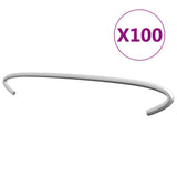 Vidaxl Gabion Hooks 100 St 40 cm verzinkter Stahl