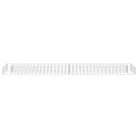 Vidaxl Gabion -Pflanzer erhöht 180 x 30 x 10 cm verzinkter Stahl