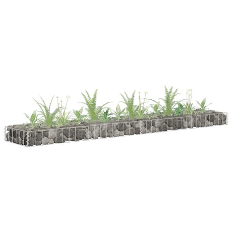 Vidaxl Gabion -Pflanzer erhöht 180 x 30 x 10 cm verzinkter Stahl