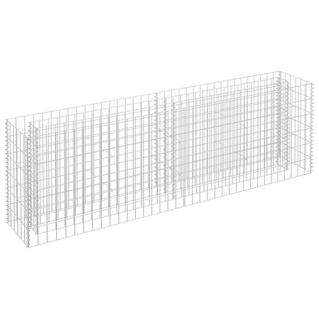 Vidaxl Gabion -Pflanzer erhöhte 180 x 30 x 60 cm verzinkte Stahl
