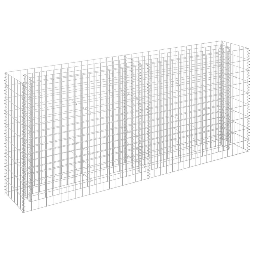 Vidaxx Gabionen-Pflanzgefäß erhöht 180x30x90 cm aus verzinktem Stahl