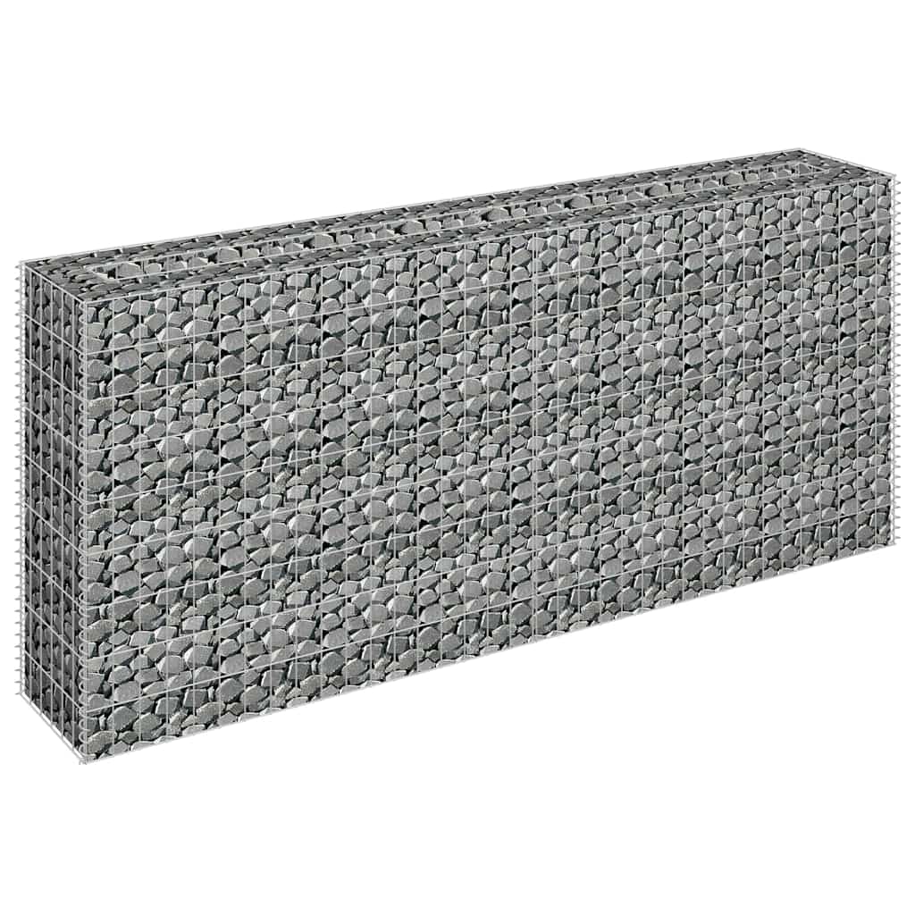 Vidaxx Gabionen-Pflanzgefäß erhöht 180x30x90 cm aus verzinktem Stahl