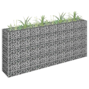 Vidaxx Gabionen-Pflanzgefäß erhöht 180x30x90 cm aus verzinktem Stahl