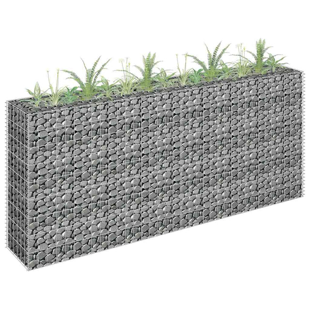 Vidaxx Gabionen-Pflanzgefäß erhöht 180x30x90 cm aus verzinktem Stahl