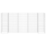 Vidaxl Gabion-Pflanzer H-förmig 260x40x120 cm Stahldraht