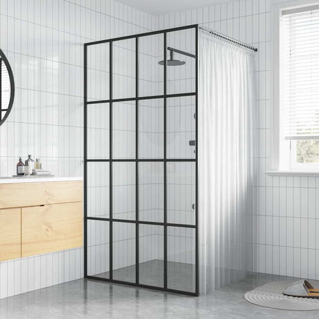 Vidaxl Walk -in Duschwand 80x195 cm transparentes Temperaturglas
