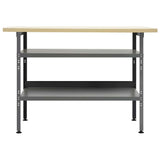 Vidaxl Workbench 120x60x85 cm Stahlgrau
