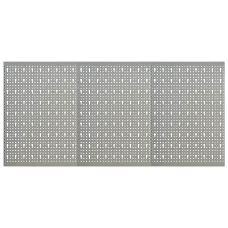 Vidaxl Hakepanel -Wand -montiert 3 Stcs 40x58 cm Stahl