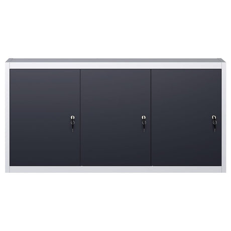 Vidaxl -Werkzeugschrank für das Wandmetallgrau und Schwarz