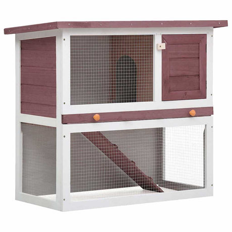 Vidaxl Kaninchenhütte für draußen mit 1 Türholzbraun
