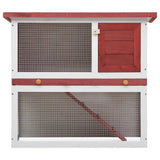 Vidaxl Kaninchenhütte für draußen mit 1 Türholz Rot rot