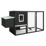 Vidaxl Chicken Coop mit Nacht Loft Holzgrau