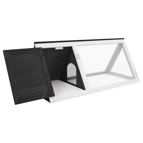 Vidaxl Kaninchen Loft Holzgrau