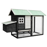 Vidaxl Chicken Coop 170x81x110 cm Festkiefer und Pinewood Grau