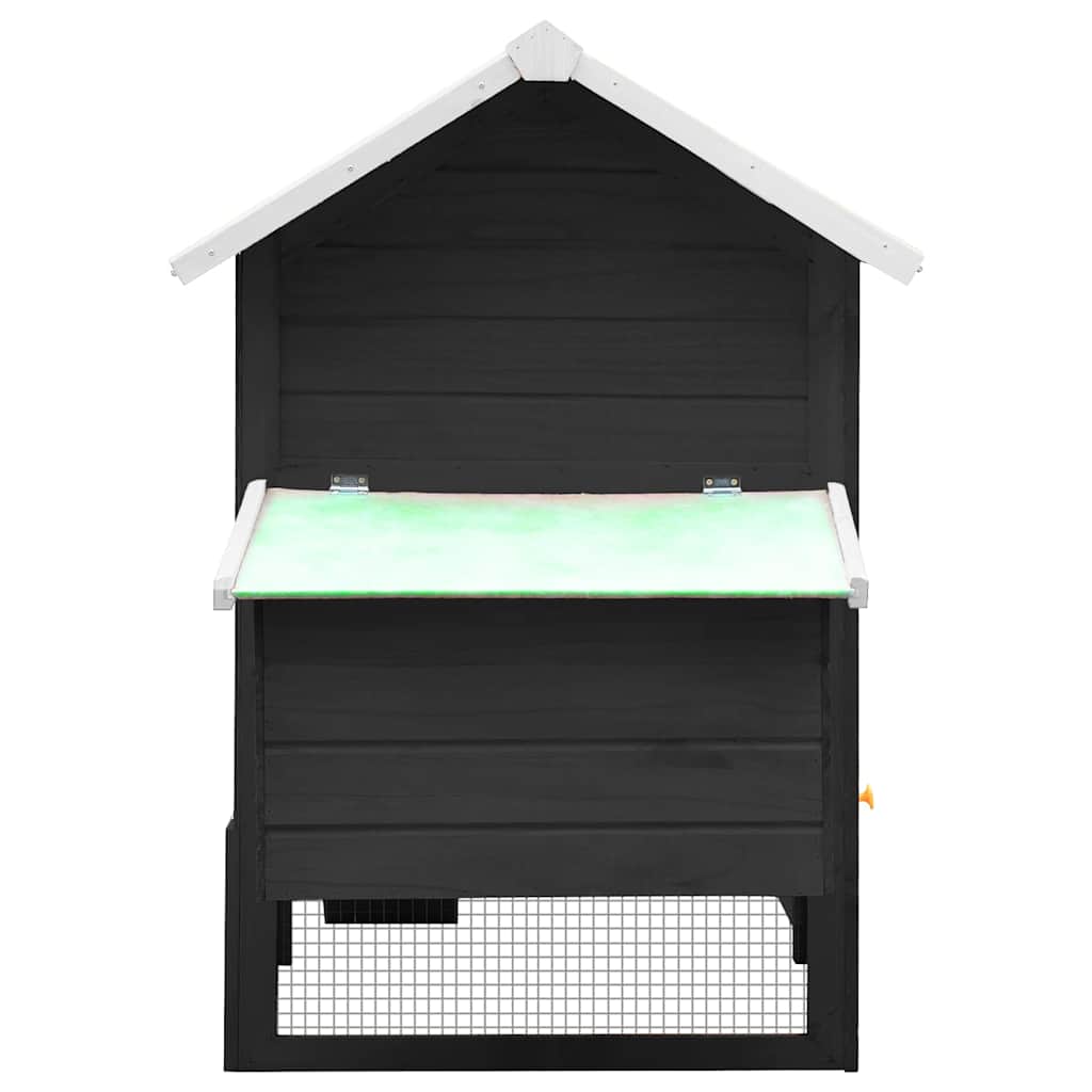 Vidaxl Chicken Coop 170x81x110 cm Festkiefer und Pinewood Grau