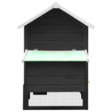 Vidaxl Chicken Coop 170x81x110 cm Festkiefer und Pinewood Grau