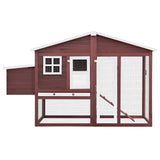 Vidaxl Chicken Coop mit Nest Box Feste Vurenhout Mokka und Weiß