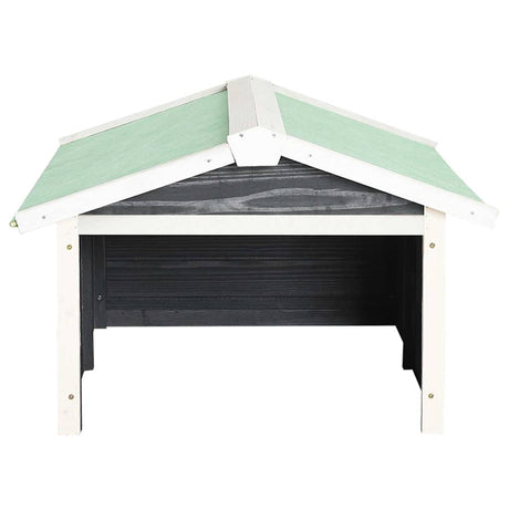 VIDAXL -Abdeckung für Rasenmäher 72x87x50 cm Vurenhout grau und weiß