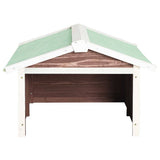 VIDAXL -Abdeckung für Rasenmäher 72x87x50 cm Vurenhout Mokka und Weiß