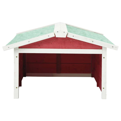 Vidaxx-Überdachung für Rasenmäher 72x87x50 cm Kiefernholz rot und weiß