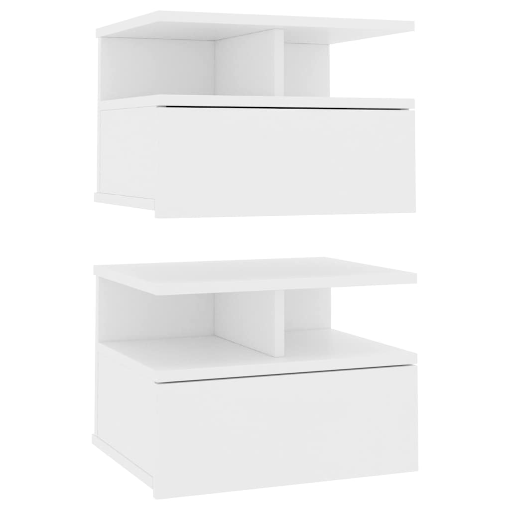Vidaxl nachtkastjes 2 st 40x31x27 cm bewerkt hout wit