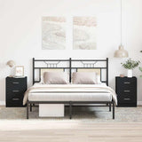 Vidaxl nachtkastjes 2 st 38x35x56 cm bewerkt hout zwart