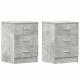 Vidaxl nachtkastjes 2 st 38x35x56 cm bewerkt hout betongrijs