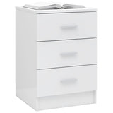 Vidaxl nachtkastje 38x35x56 cm bewerkt hout hoogglans wit