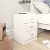 Vidaxl nachtkastje 38x35x56 cm bewerkt hout hoogglans wit