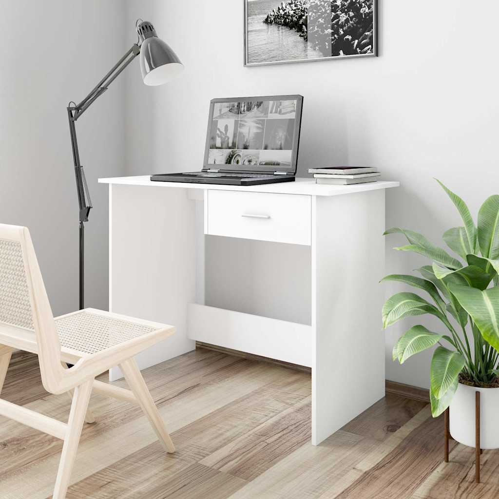 Vidaxl bureau 100x50x76 cm bewerkt hout wit