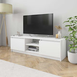 Vidaxl tv-meubel 120x30x35,5 cm bewerkt hout wit