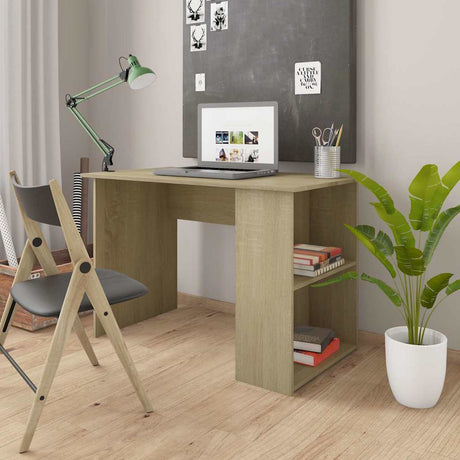 Vidaxl bureau 110x60x73 cm bewerkt hout sonoma eikenkleurig