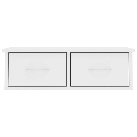 Vidaxl wandschap met lades 60x26x18,5 cm bewerkt hout wit