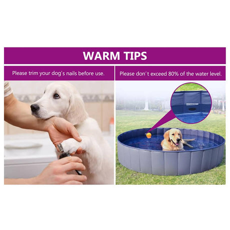 Vidaxl Dog Swimmingpool zusammenklappbar 160 x 30 cm PVC Rot