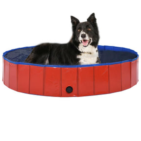 Vidaxl Dog Swimmingpool zusammenklappbar 160 x 30 cm PVC Rot