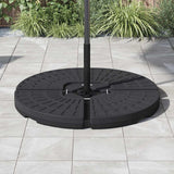 VIDAXL Parasol Mietlüfter -4 ST Schwarz