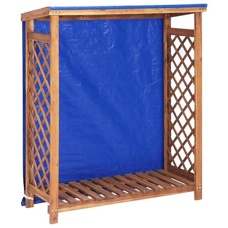 Vidaxx Brennholzlager 105x38x115 cm massives Akazienholz