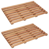 Vidaxl Badmatten 2 Stcs Festes Akazienholz 56x37 cm