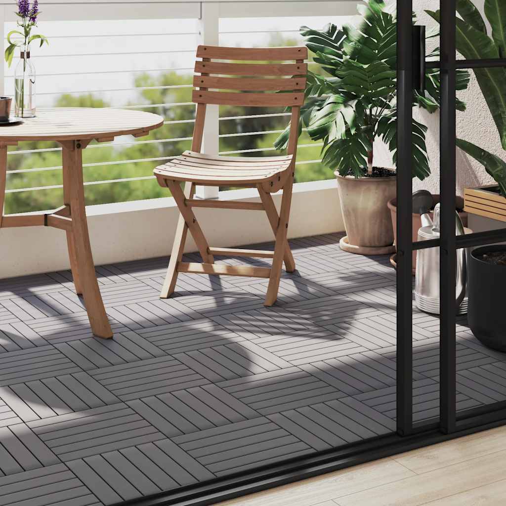 VIDAXL -Terrassenfliesen 10 Stcs 30 x 30 cm Feststoff Acaciahout Graywash